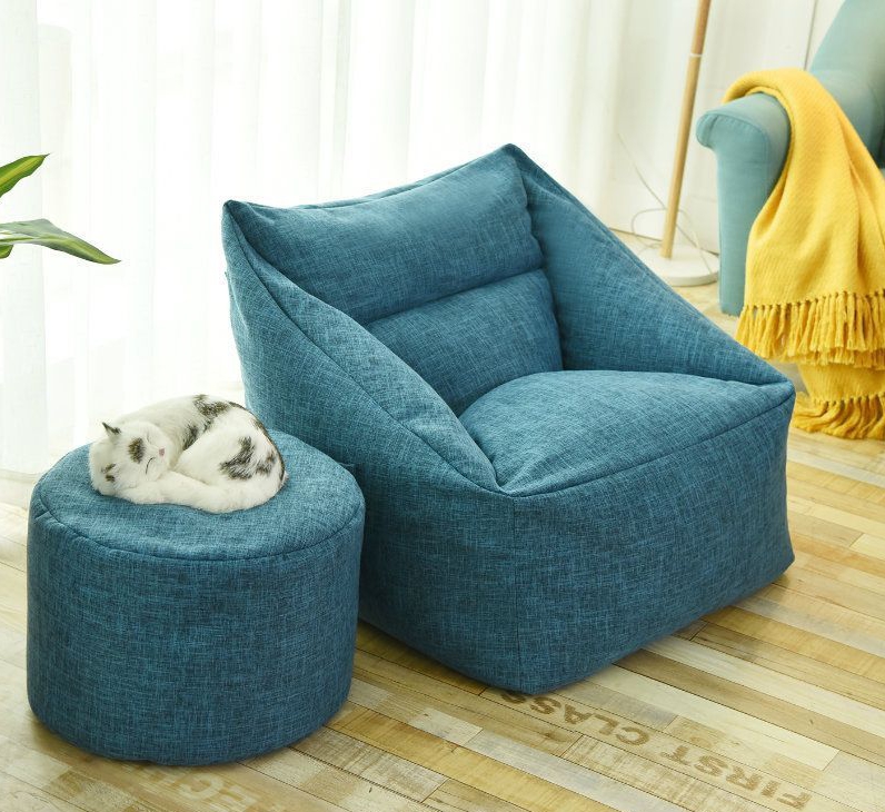 Bean Bag Lounge with Stool