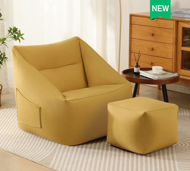 Bean Bag Lounge with Stool