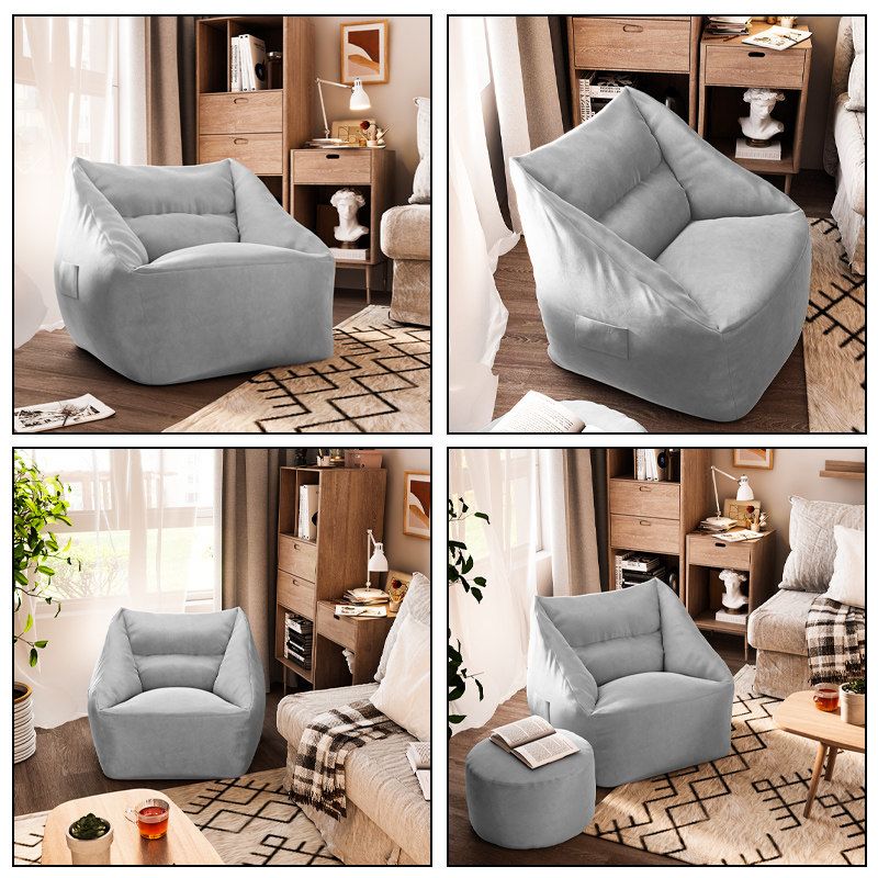 Bean Bag Lounge with Stool