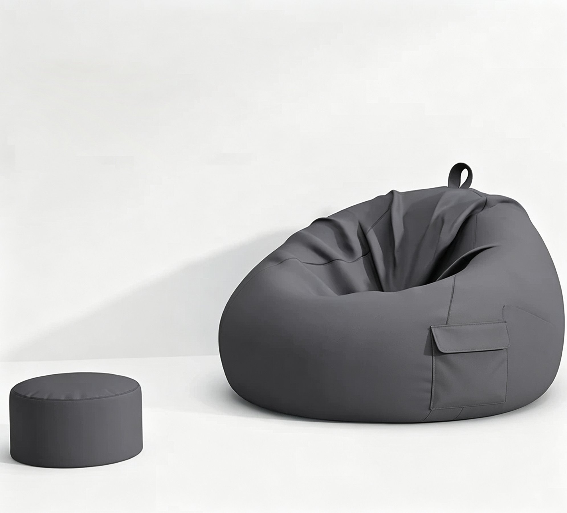 Bean Bag Lounge with Stool