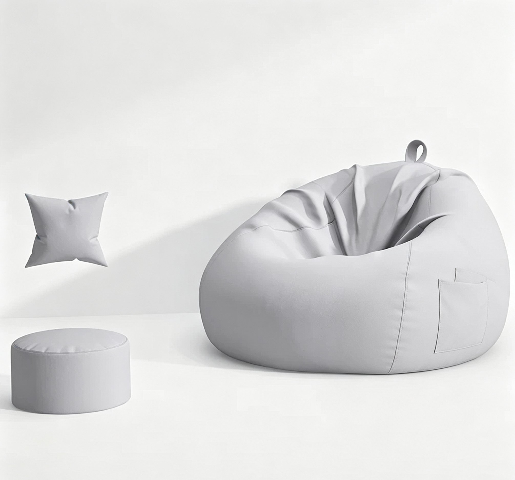 Bean Bag Lounge with Stool