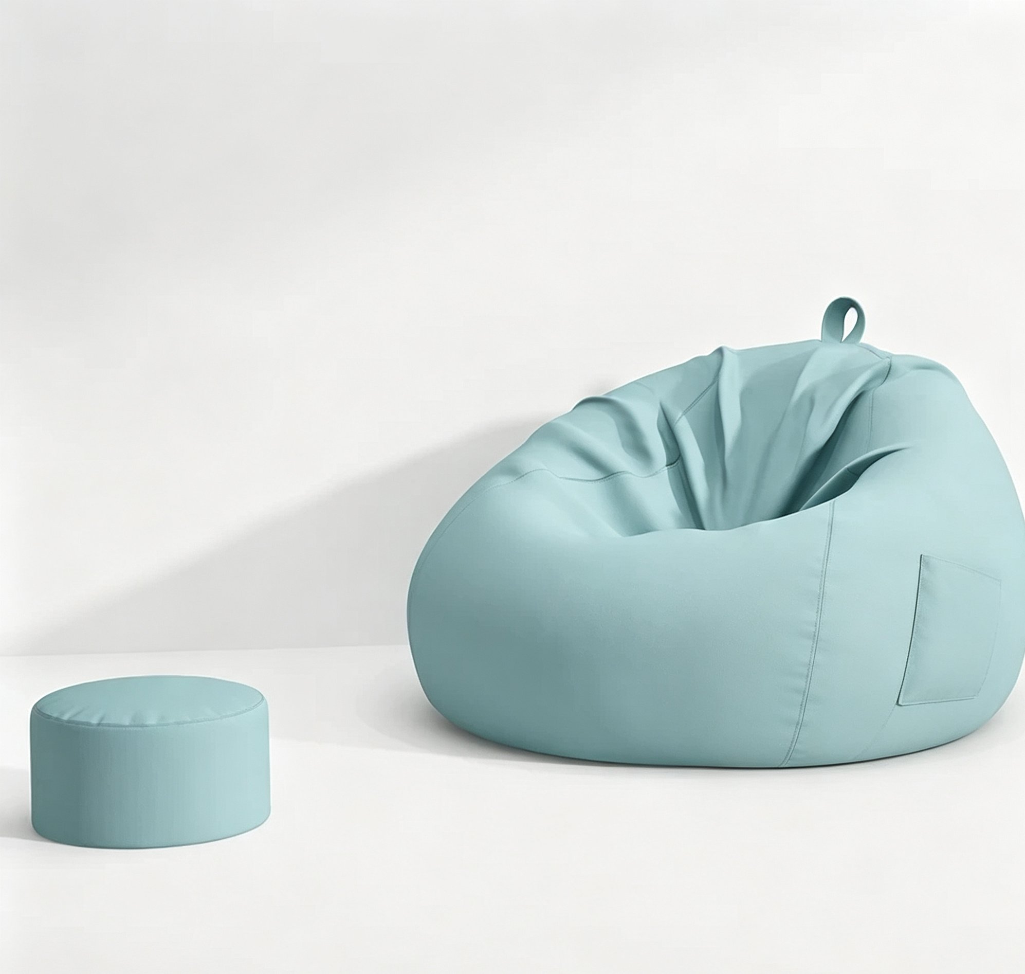 Bean Bag Lounge with Stool