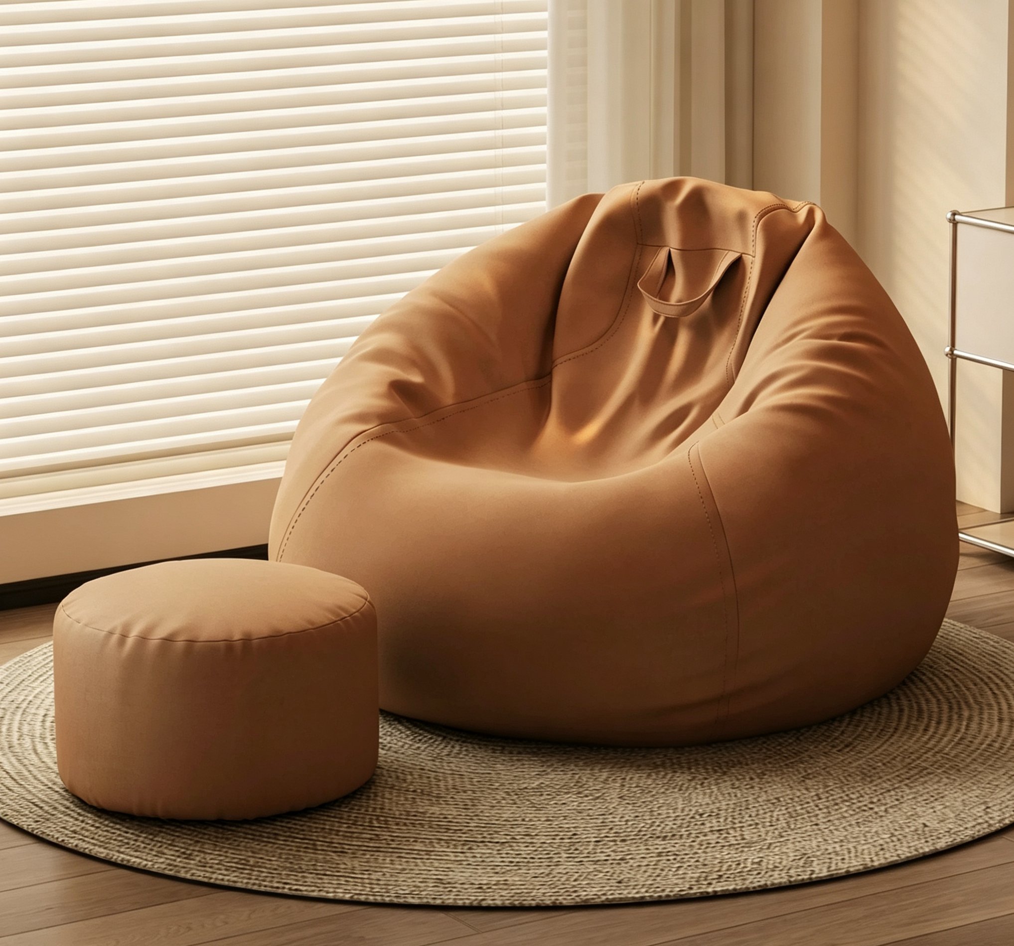 Bean Bag Lounge with Stool