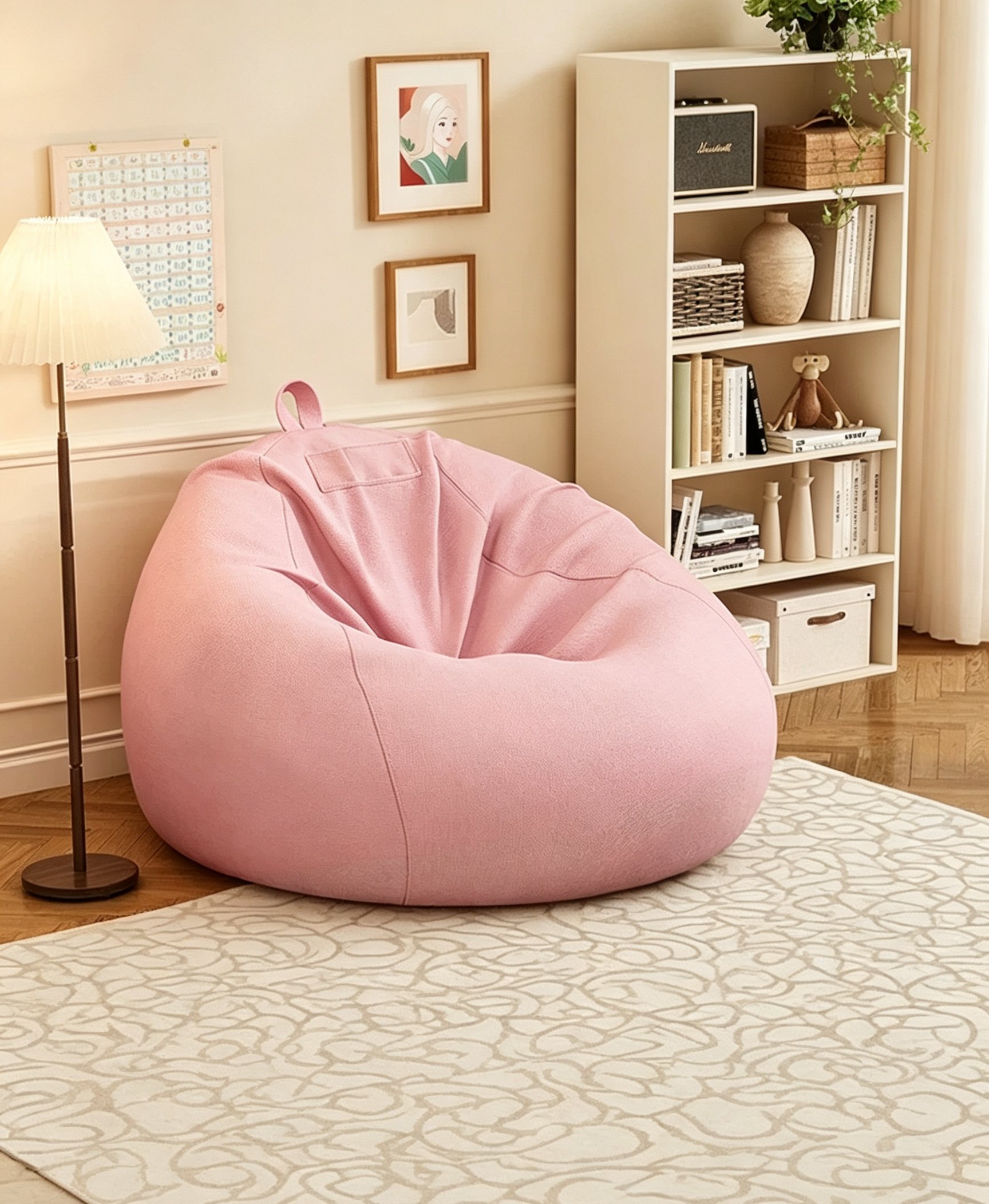 Bean Bag Lounge with Stool