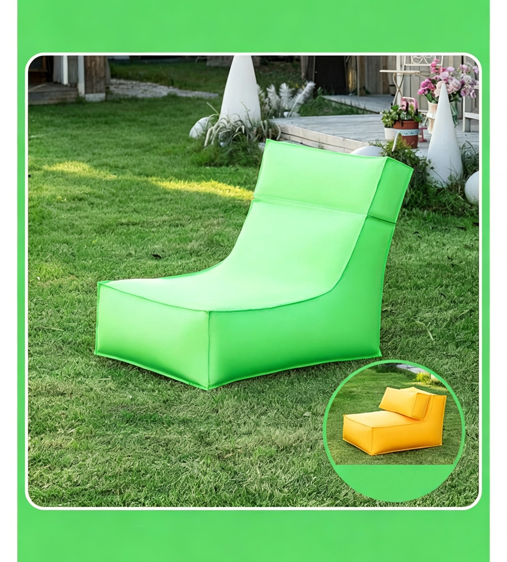 Beach Bean Bag Chair Folded