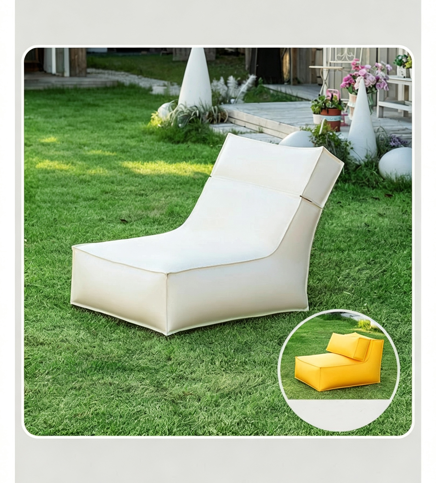 Beach Bean Bag Chair Folded