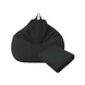 Black Folding Bean Bag Chair Cover
